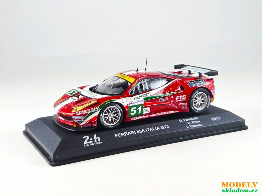 Ferrari 458 Italia GT2 no.51 Fisichella 24h Le Mans 2011 1:43 Altaya