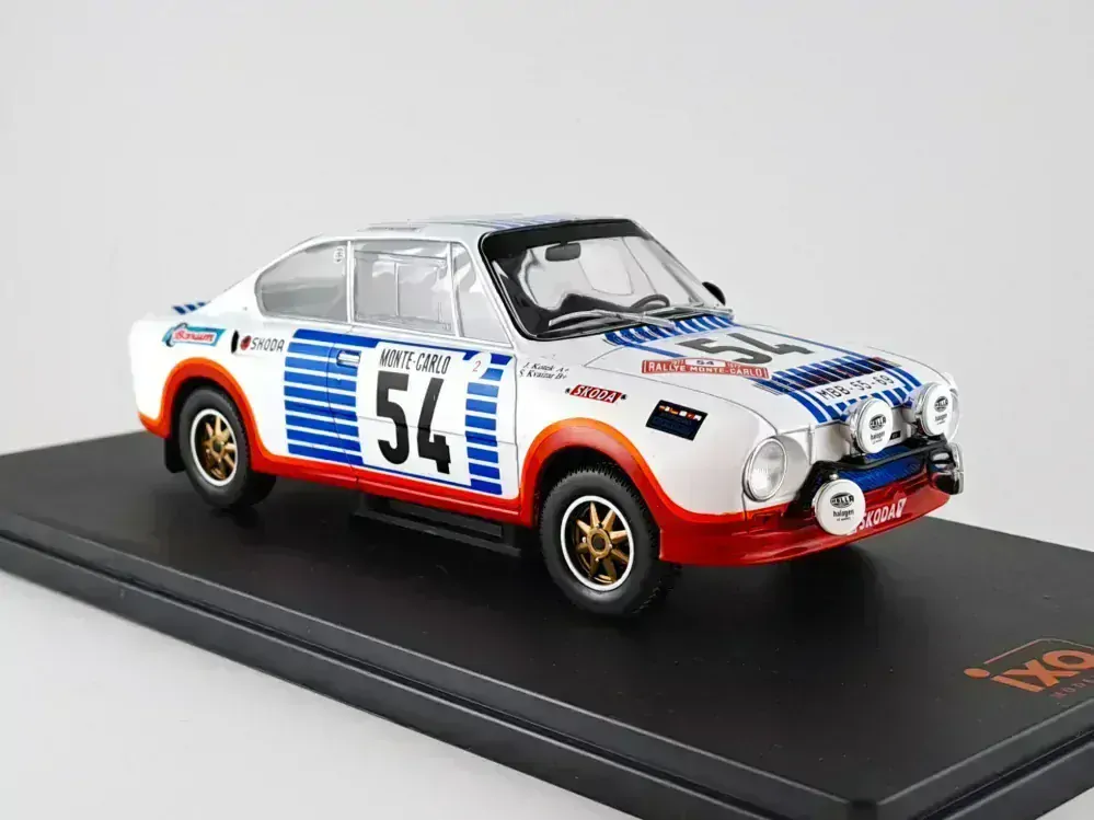 Škoda 130 RS, No.54, Kvaizar, rallye Monte Carlo 1977 1:24 IXO