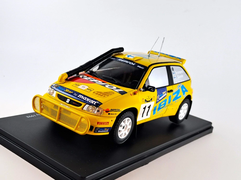 Seat Ibiza Kit Car no.11, Rovanpera, Safari rally 1998 1:24 Hachette