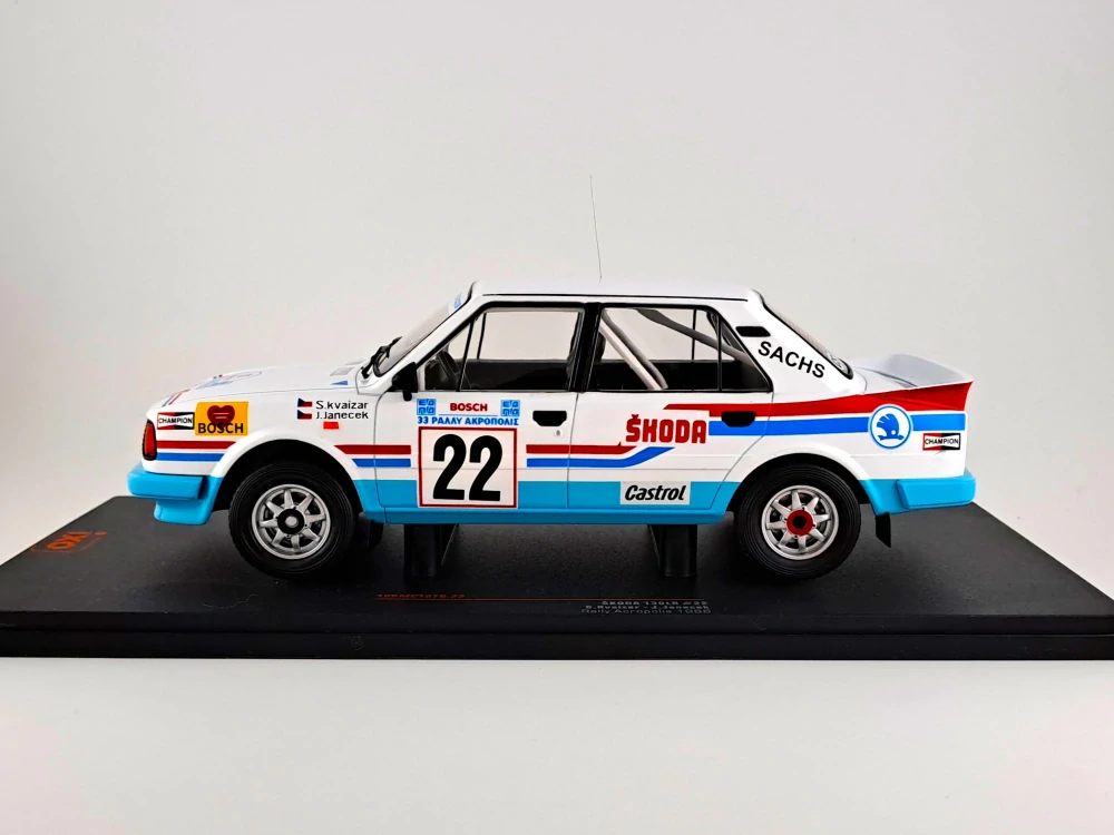 Škoda 130 LR, no.22, Kvaizar, Rally Acropolis 1986 1:18 IXO