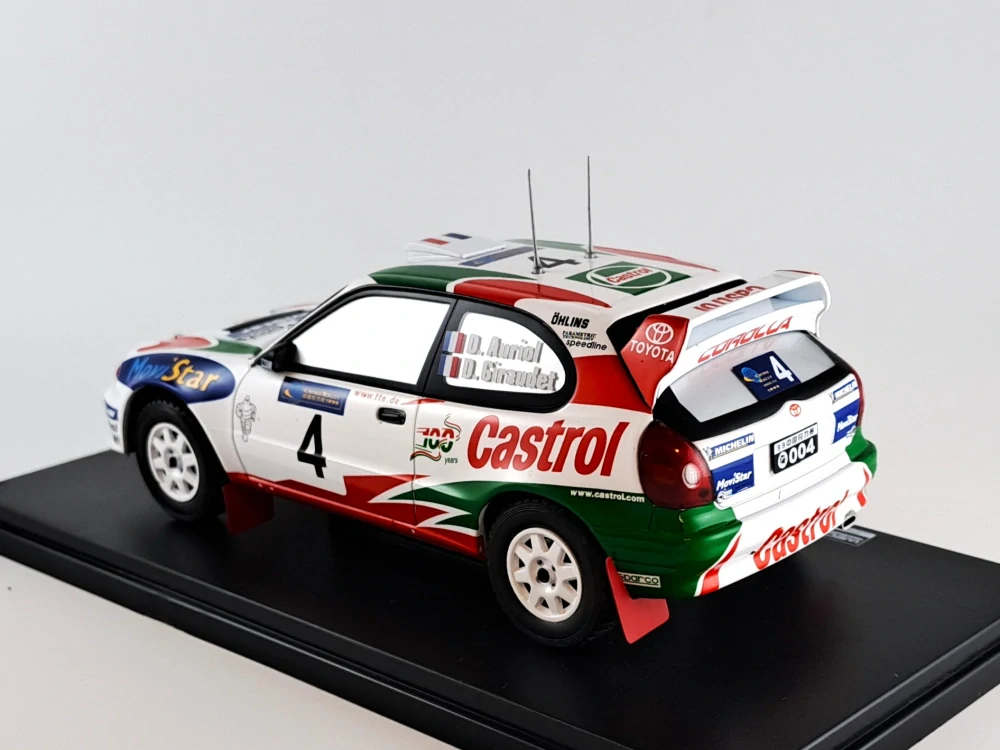 Toyota Corolla WRC no.4, Auriol, rally China 1999 1:24 Hachette