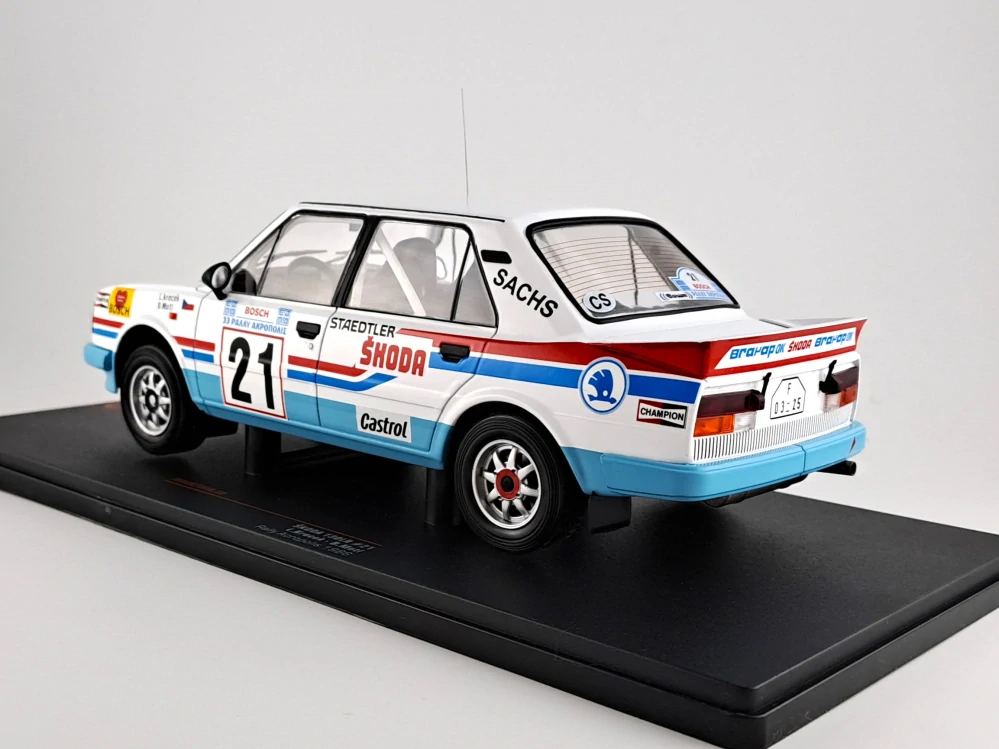 Škoda 130 LR, no.21, Křeček, Rally Acropolis 1986 1:18 IXO