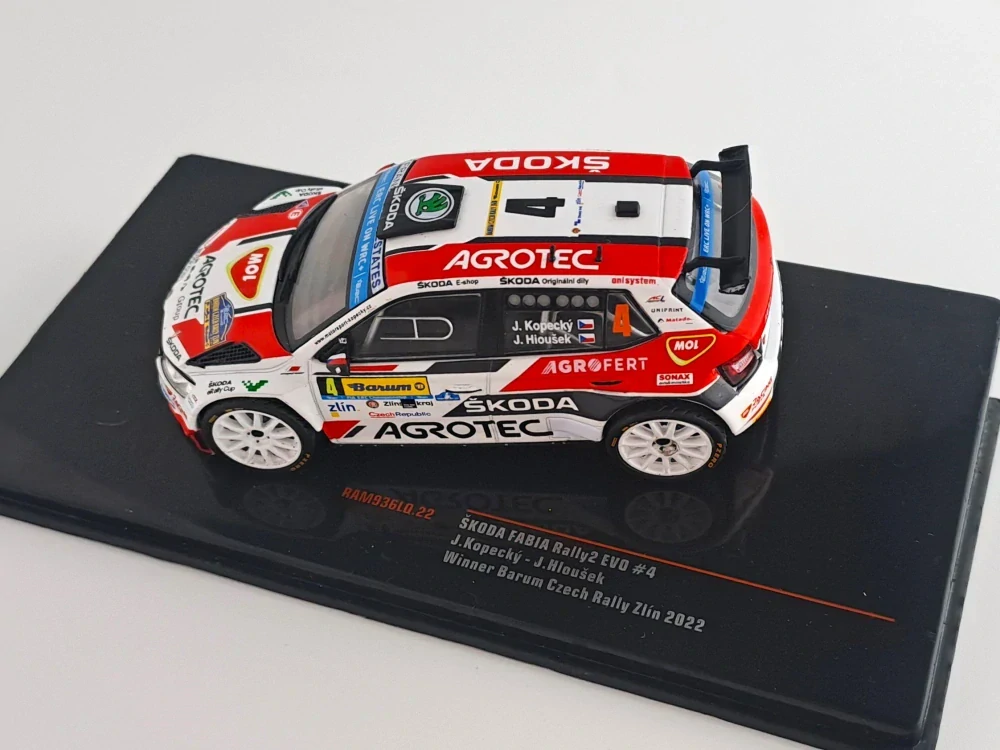 Škoda Fabia Rally 2 EVO No.4, Kopecký, Barum Rally Zlín 2022 1:43 IXO