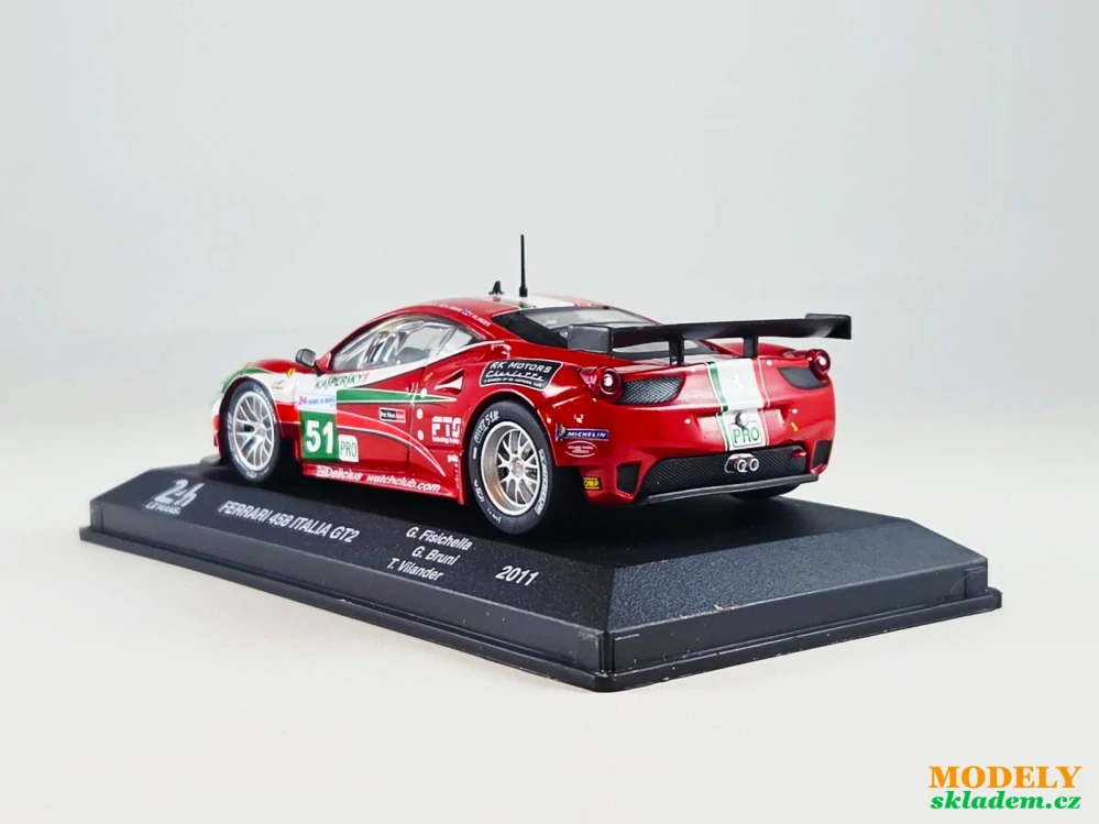 Ferrari 458 Italia GT2 no.51 Fisichella 24h Le Mans 2011 1:43 Altaya
