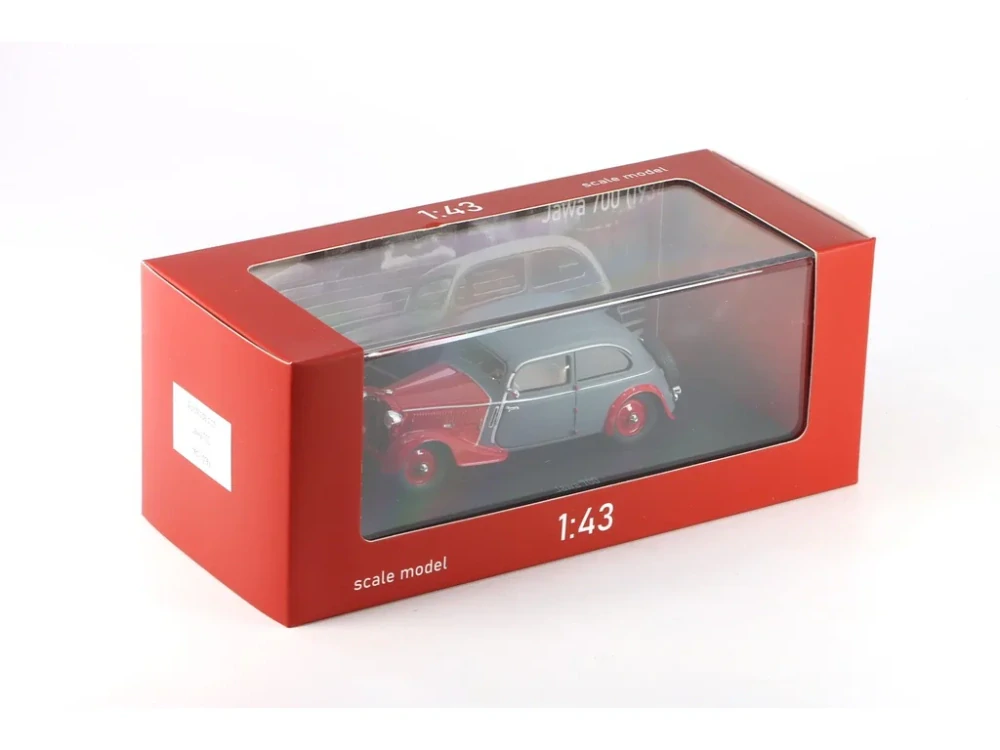 Jawa 700 červená 1:43 AutoCult časopis s modelem