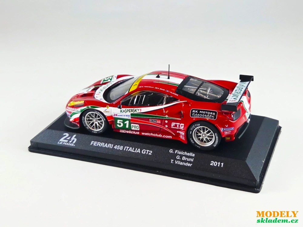 Ferrari 458 Italia GT2 no.51 Fisichella 24h Le Mans 2011 1:43 Altaya
