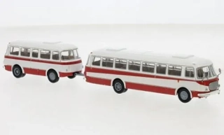 Jelcz 043 s přívěsem červený 1:87 Brekina