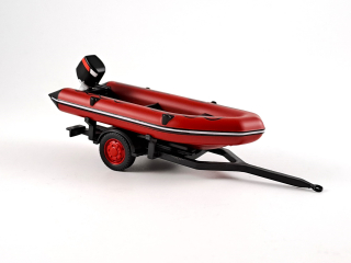 vlek s hasičským člunem 1:43 Hachette