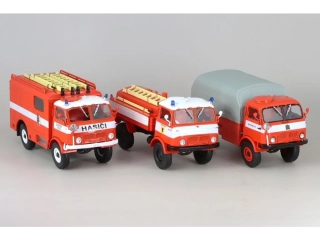 TRIO SET Tatra 805 hasiči 1:43 sada časopisů s modelem