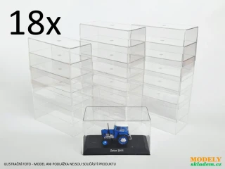 plexi kryt - výška 8cm - vitrína bez podlážky - sada 18ks